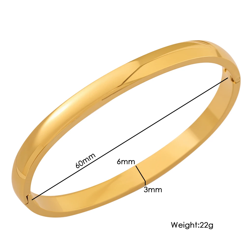 Minimalist Stainless Steel Bracelet Ring Anti-Discoloration Stackable Wholesale Jewelry Accessory Women