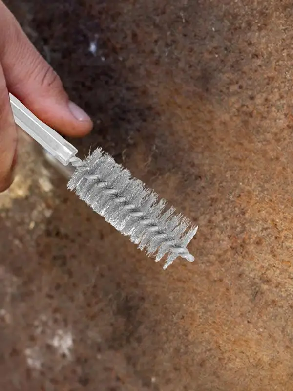 Spazzola per pulizia in rame 3X Spazzola per sbavatura portatile Pulitore per tubi Strumenti per tubi in rame Strumento per la pulizia dei tubi con 6 fili in acciaio inossidabile