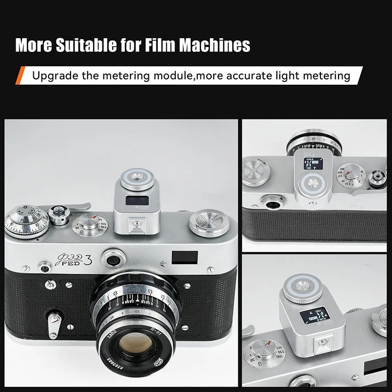 AstrHori XH-2 op camera-lichtmeter OLED-display Real-time lichtmeter met koude schoen voor fotografie