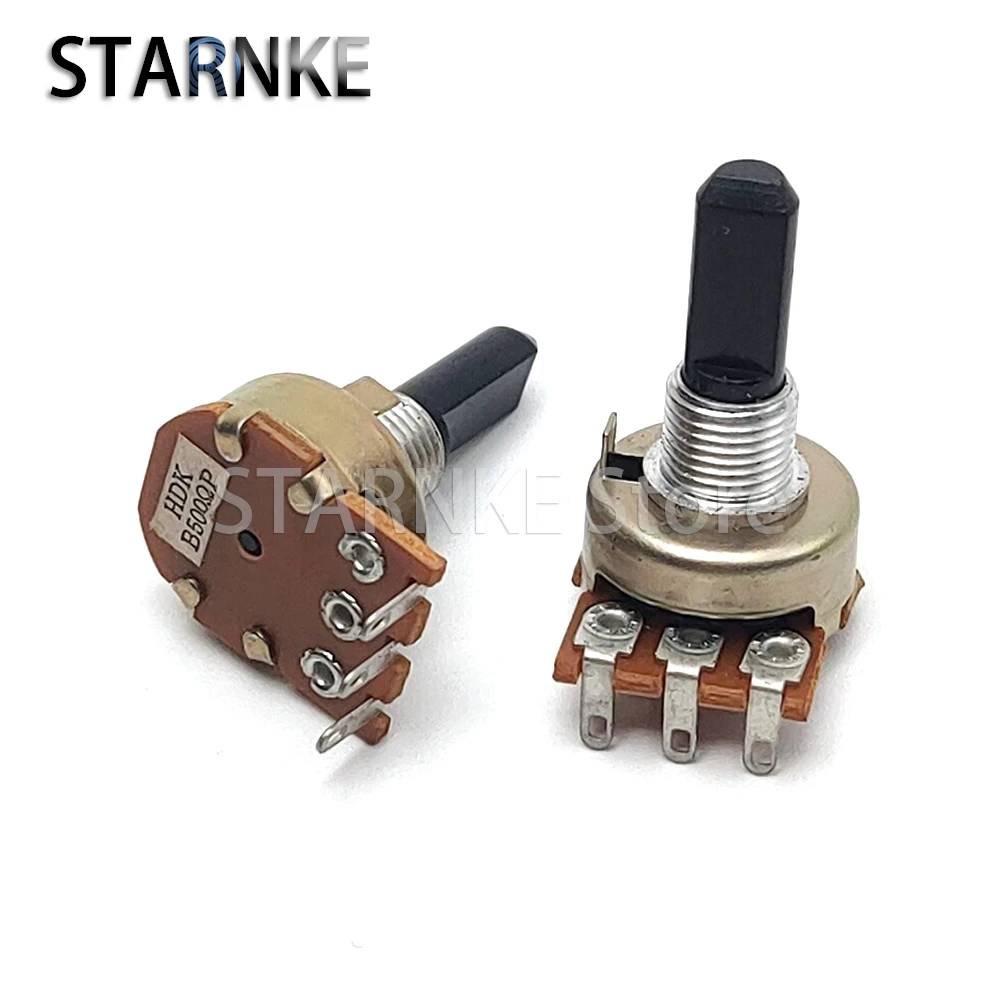 2 قطعة R161 نوع B500Ω B20K 3-Pin مكبر صوت واحد حجم الصوت الجهد D رمح طول 20 مللي متر