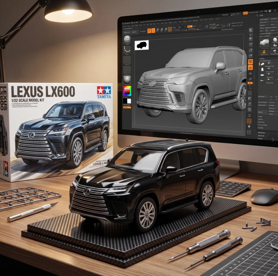 1:24 Lexus LX600 Modellauto aus Legierung, SUV, statische Dekoration, Weihnachtsgeschenk, Sammlerstück, Metallmaterial
