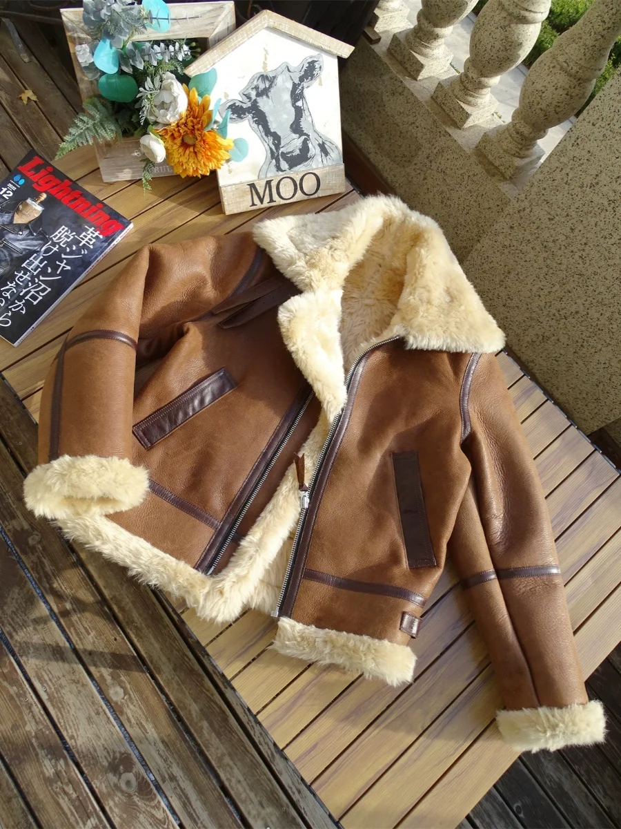 

Новая куртка из новозеландской мериносовой овчины без покрытия, экологически чистая, теплая, зимняя, с длинными рукавами, для молодежи, в деловом стиле.