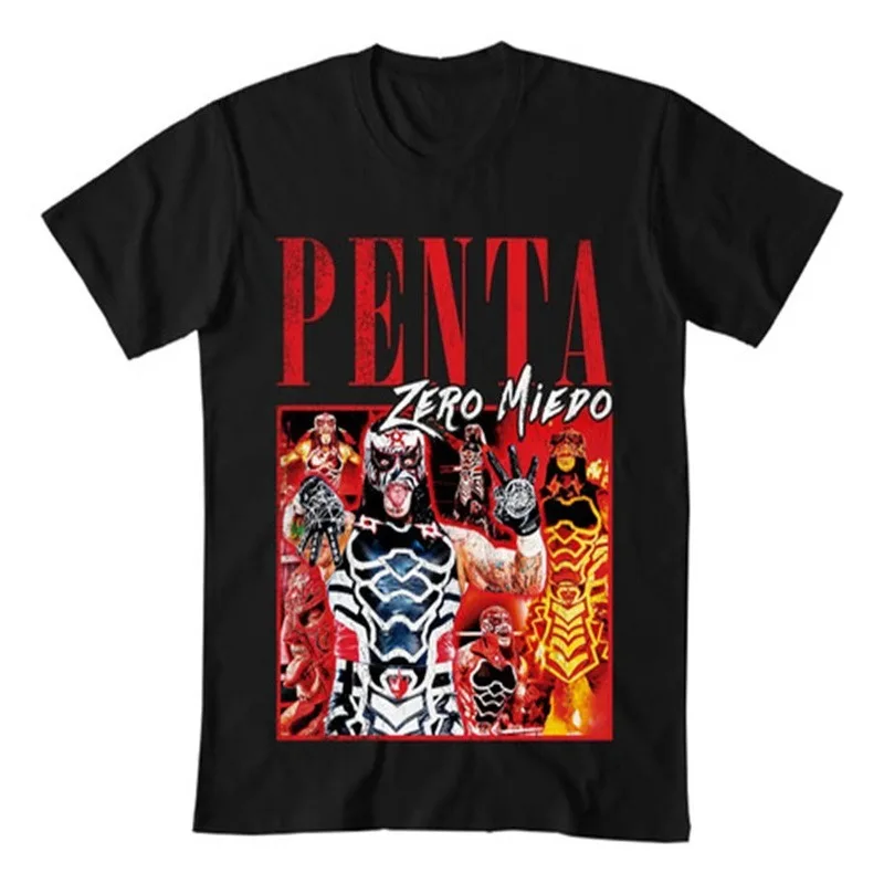 Penta El Zero Miedo Merch  Tee T-shirt Merch Men Short Sleeve Tee Unisex Tops Clothes Causal Female Y2K Tops