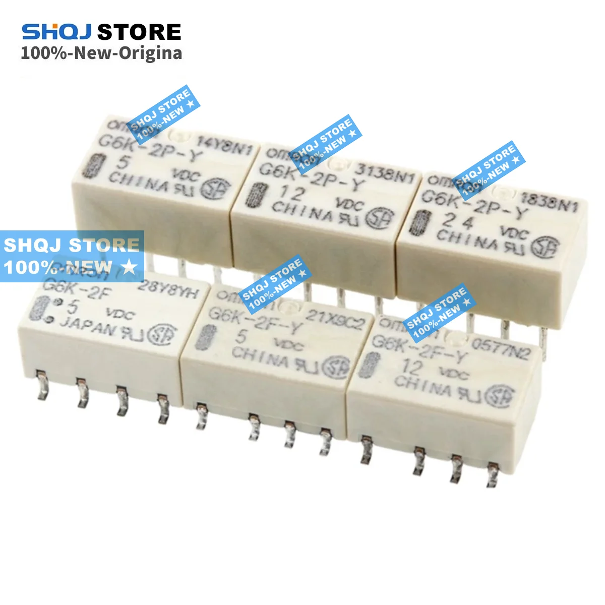 SHQJ STORE 100%-NEW 20PCS G6K-2F-Y G6K-2P-Y 5VDC 12VDC 24VDC 3VDC 4.5VDC G6K SERIES 100%-new-original relay