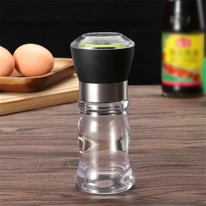 Salt And Pepper Mill Manual Food Grinders Spice Jar Containers Kitchen Gadgets Spice Bottles Glass Household Cooking Tool