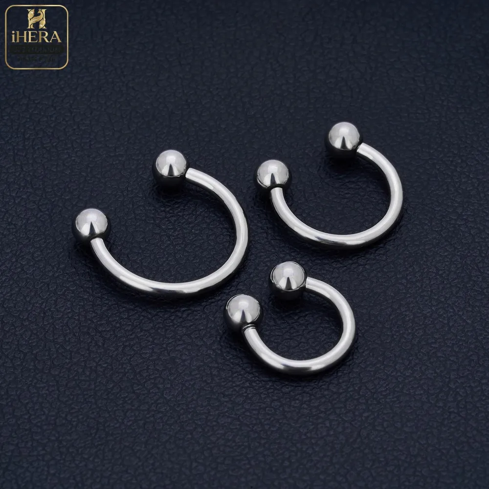1/5PC G23 Titanium Nose Rings Piercings Lip Eyebrow Ear Septum Helix Cartilage Septum Body Jewelry Piercing Labret Nariz C Rod