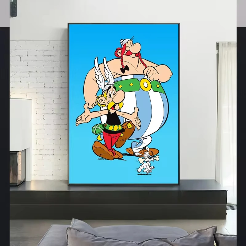 Adventures of Asterix Poster Asterix & Obelix Swimming Adventures Canvas Painting Print Wall Art Picture Living Room Home Decor