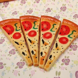1 peça lytwtw bonito kawaii pizza cachorro quente pão papelaria criativo caneta esferográfica material escolar de escritório novidade engraçado adorável 8 principais vendas caneta cao - №1