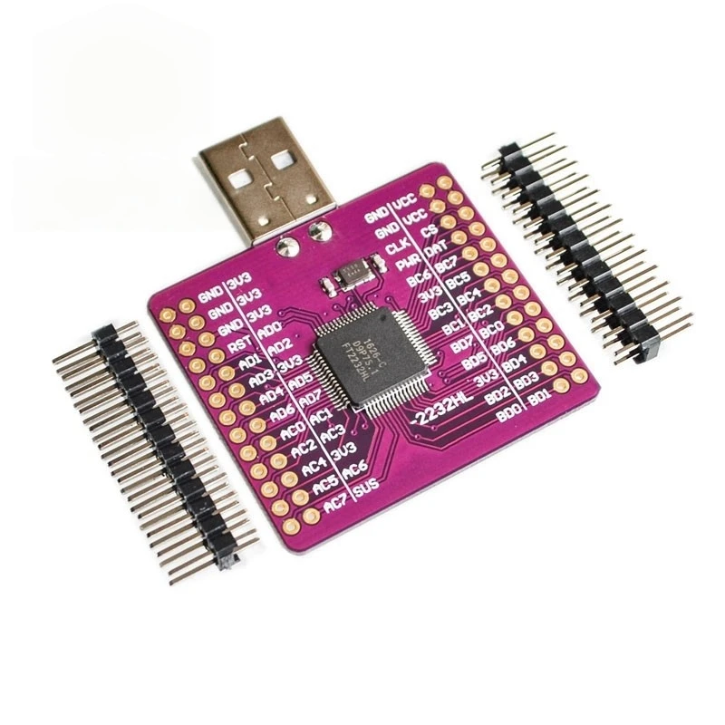MCU-2232 FT2232HL USB to UART/FIFO/SPI/I2C/JTAG/RS232 module
