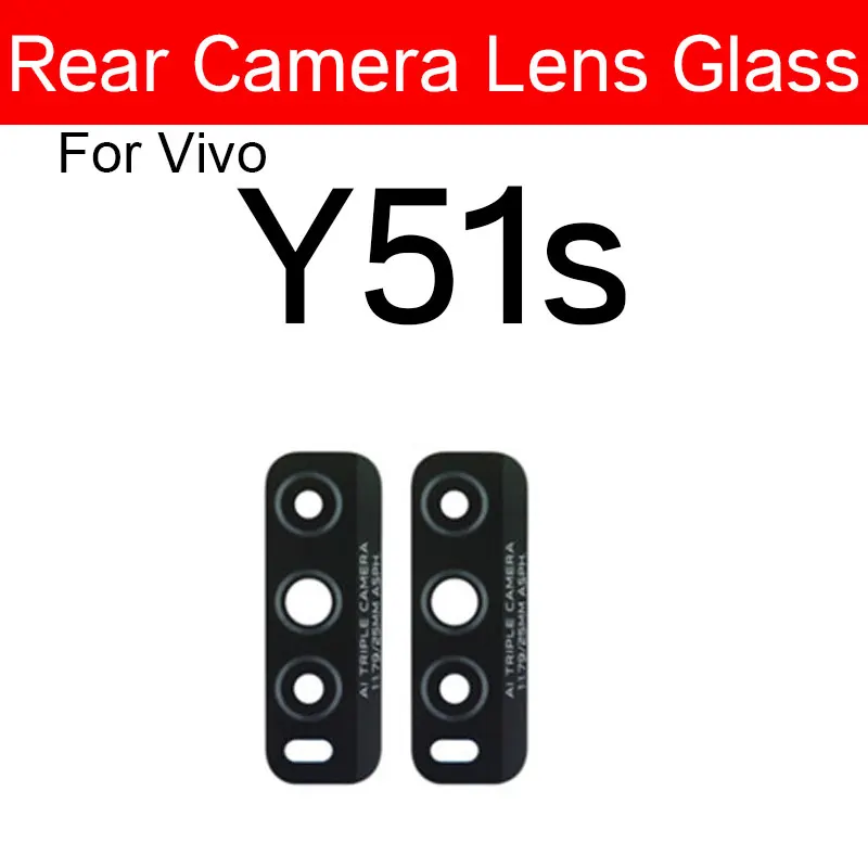 Rear Back Camera Glass Lens For VIVO Y3 U3X Y30 Y50 Y51S Y52S Y31S Y70S Y73S Y3 Standard V1930A V1930T Replacement Parts