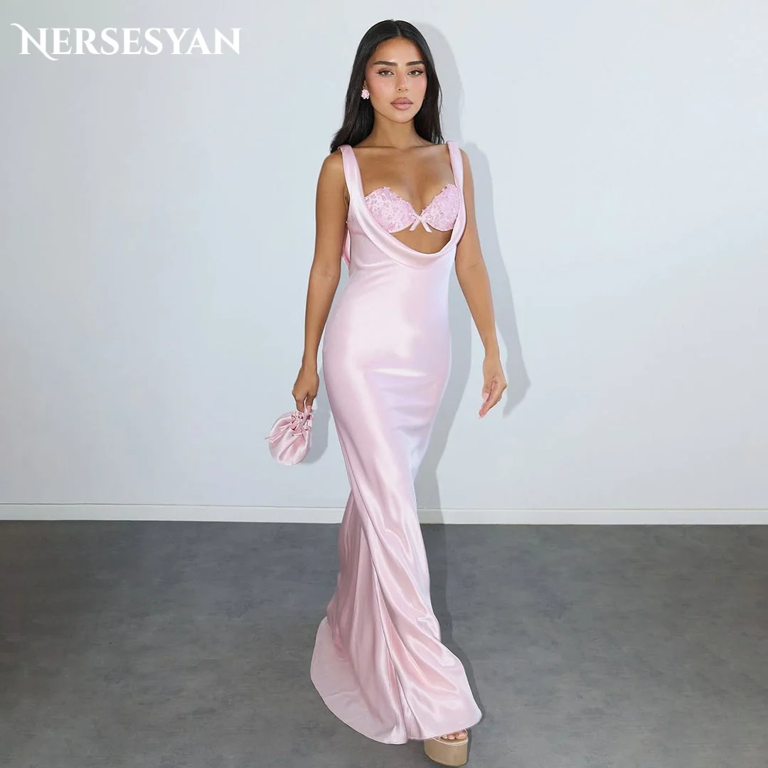 

Nersesyan Luxury Blush Pink Mermaid Evening Dresses Glitter Beadings Formal Dress Bodycon Party Gowns 2026 שמלות ערב Customized
