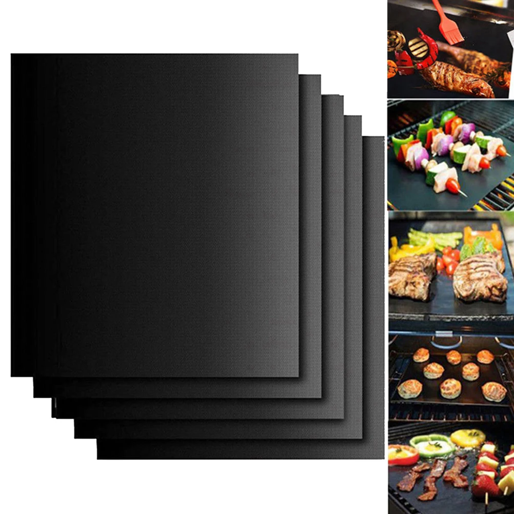 

9pcs Bbq Grill Mats Non-Stick Heat Resistant Baking Pads Grilling Tools Set For Vegetables Fish Kebabs Bbq Oven Sheet Mat No