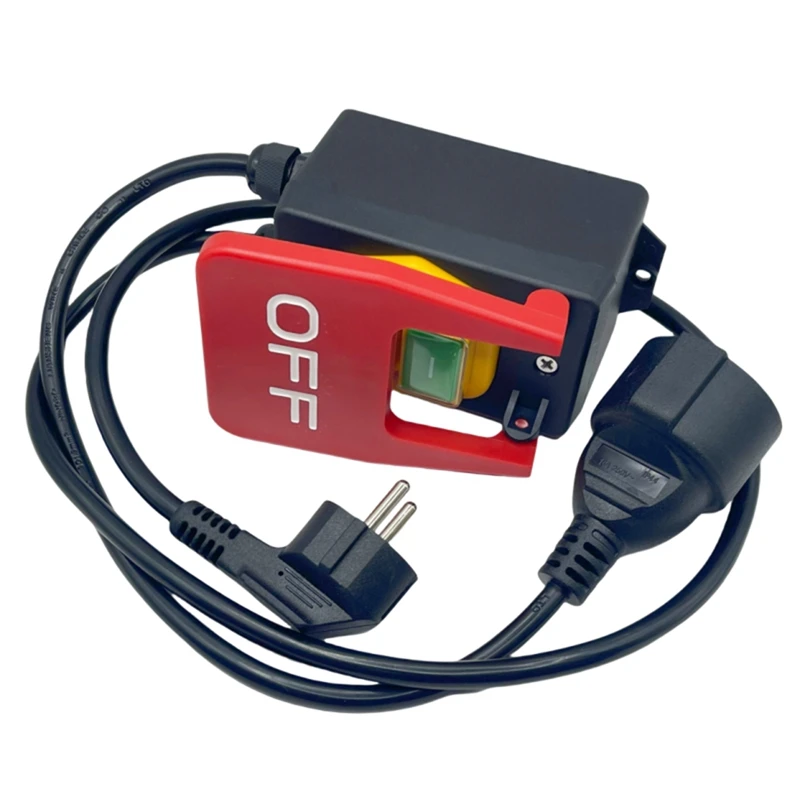 220V Single-Phase On/Off Switch, Safety Switch, Zero Voltage Switch with Socket, Emergency Off Switch EU Plug image 4