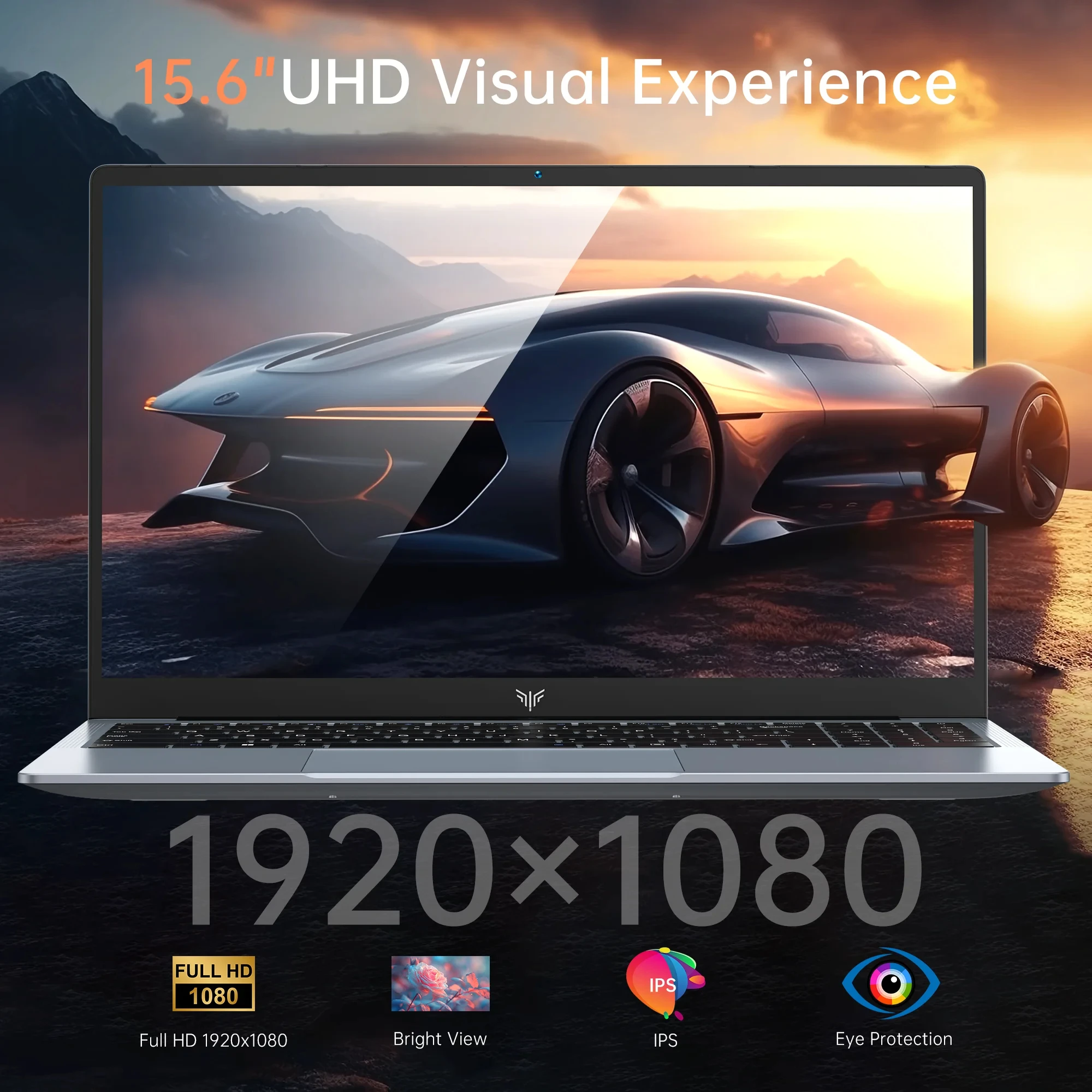 15.6" Ultra Slim Laptop 16GB RAM 512GB SSD Intel N97 Notebook Gamer 1920*1080 Display Office Study Computer PC Windows 11 Pro