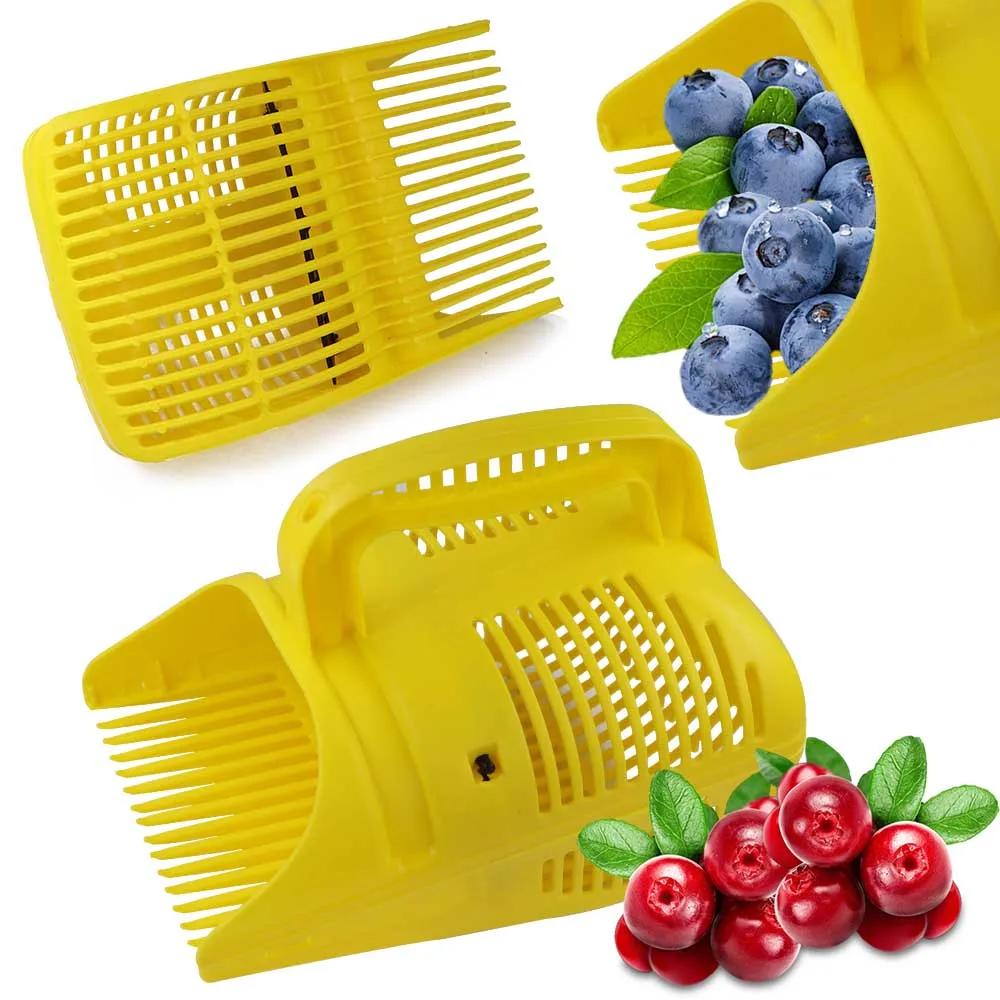 1pc Handheld Portable Berry Blueberry Picker Plastic Comb Rakes Picking Collection Fruit Collecting Scoop Farm Orchard Harvester