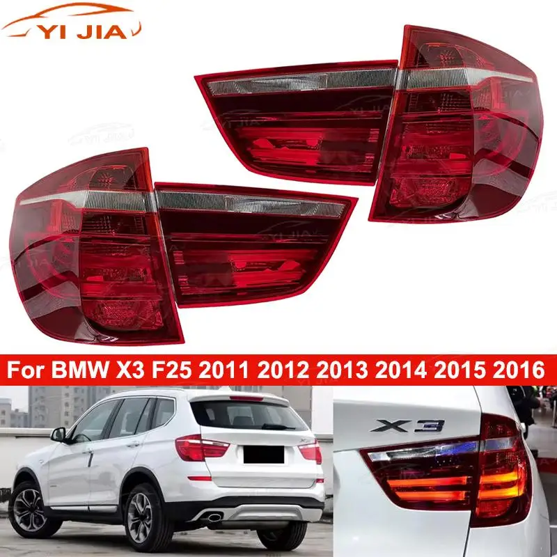 

Для BMW X3 F25 2011 2012 2013 2014 2015 2016 Автомобильный задний указатель поворота Автомобильный задний фонарь в сборе Стоп-сигнал Противотуманная фара заднего хода