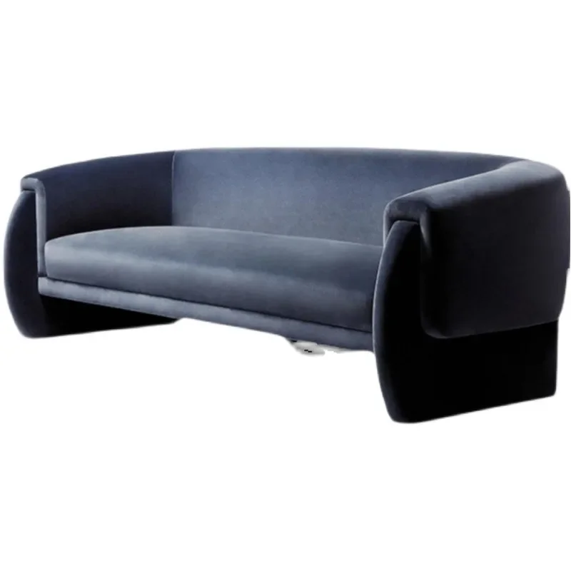 

American minimalist light luxury double three-person fabric sofa, simple and modern single leisure chair