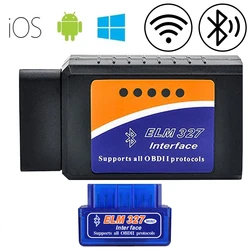 OBD2 Scanner ELM327 Car Diagnostic Detector Code Reader Tool V1.5 WIFI Bluetooth OBD 2 for Android IOS Auto Scan Repair Tools