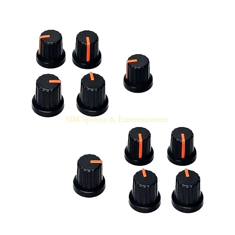 31be 10pcs potentiometer control control control control control control control knob 6mm amplifier amplifier knob من السهل
