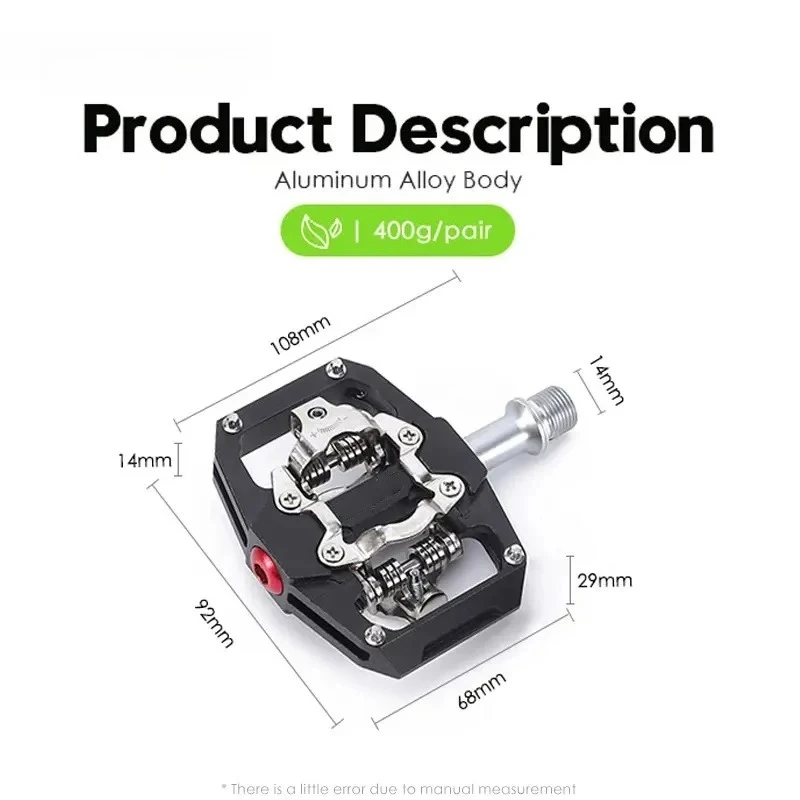 دواسات BMX من سبيكة ونايلون مع محامل SPD 3 محامل Cr-Mo قطع غيار سباق ذاتية الدواسة لدواسة دراجات السباق الجبلية #4