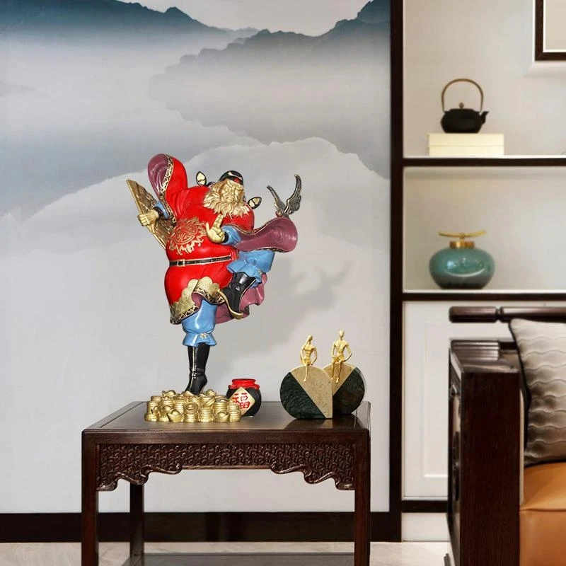 All-Copper Painted Figurine, Kui Brings Blessings, Sage Zhong Shen, Celestial Official Bestows Blessin