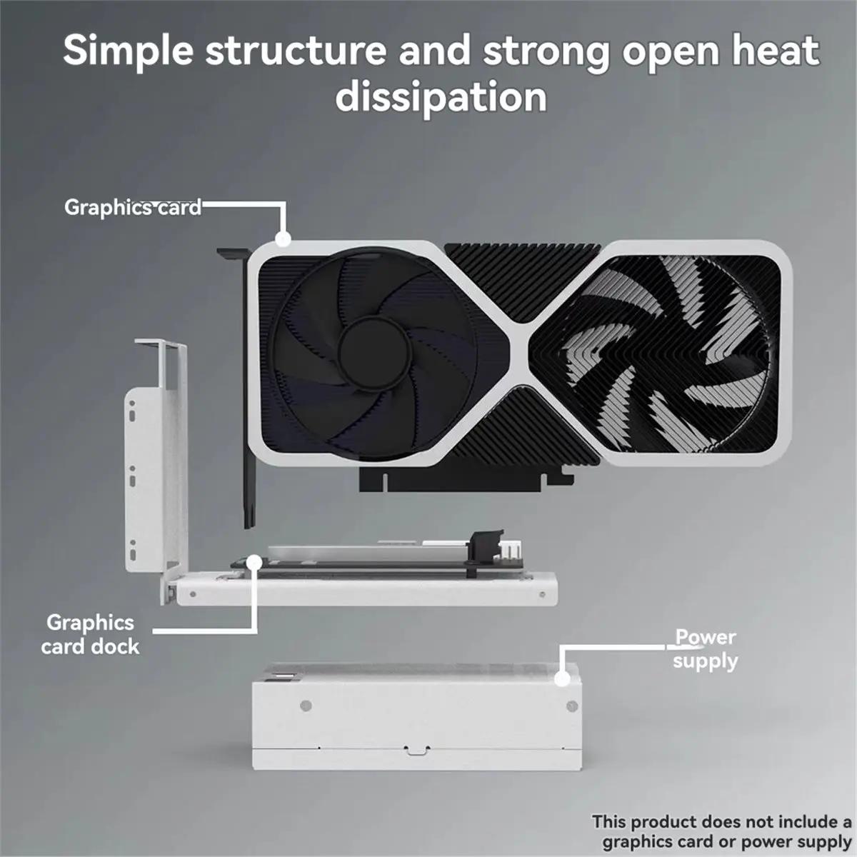 OCuLink GPU Dock PCIe 5.0x4 GDP كمبيوتر محمول إلى بطاقة رسومات الفيديو الخارجية M.2 Oculink SFF8611 إلى PCIE X16 أسود