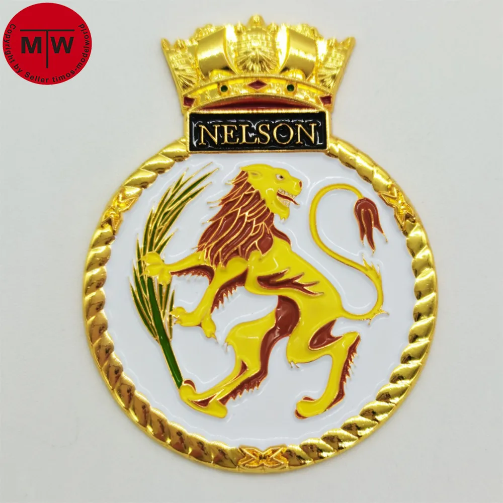 

Metal Badge HMS Nelson Battleship Ship Model Display