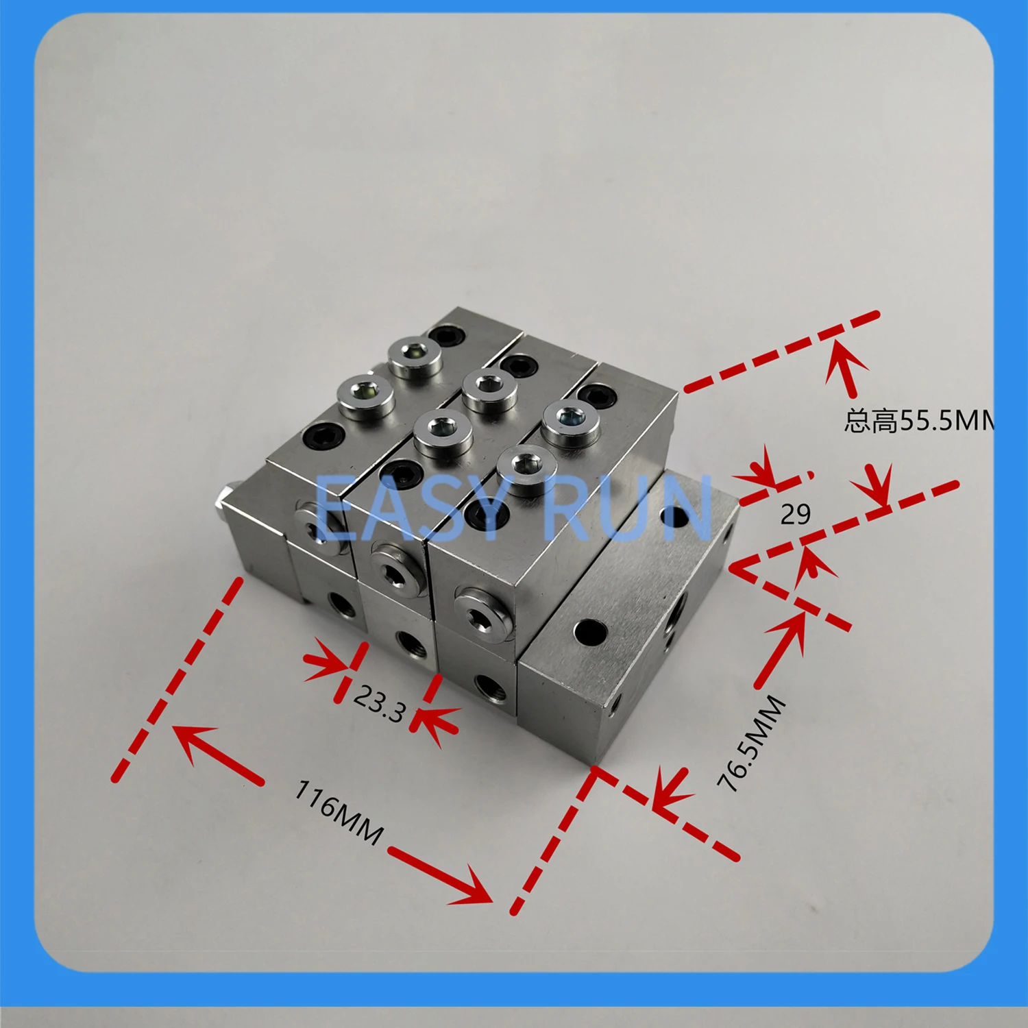 Type 2500 lubricating distributor 6Outlets Grease distributor is suitable for excavator crusher pump truck NLGI 000#-2#
