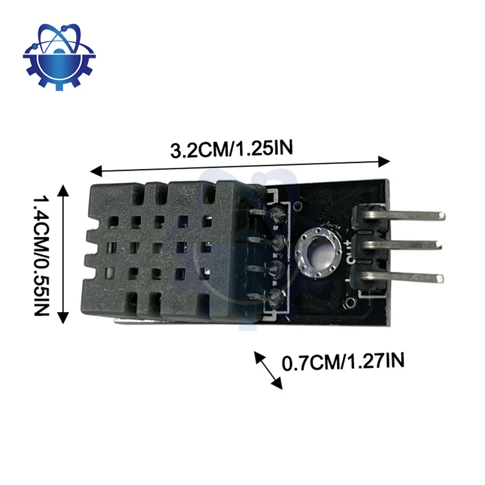 DHT11 Temperature Humidity Sensor Module With Wires Humidity 3.3V-5V Measurement Range 20%-95% Suitable for Arduind
