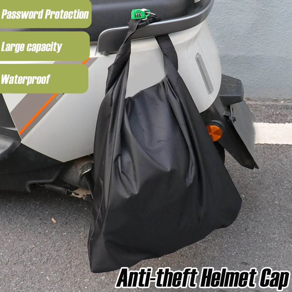 

Motorcycle Helmet Anti-theft Storage Bag High-quality Black Portable Black Travel Hanging Bags Motorbike Accessories