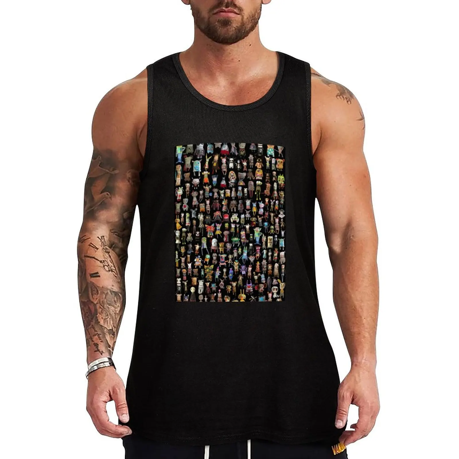 Monster Dolls Tank Top Funny Print Tank Top Humor Graphic Sleeveless Shirt