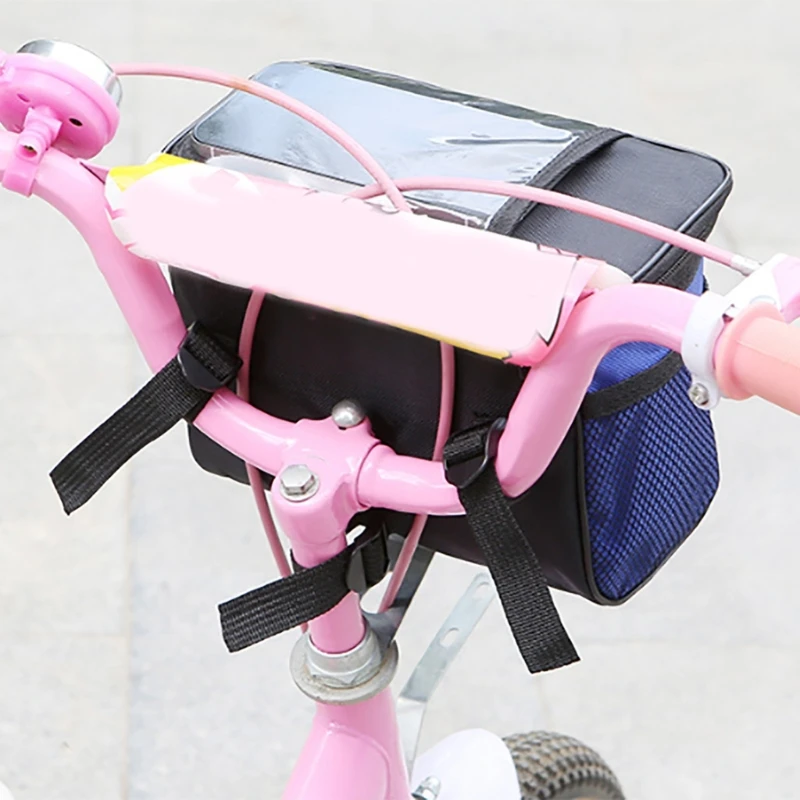 YD61 Bicycles Handlebar Bag Bike Frame Pannier Organizers Bag Large Bicycles Front Storage Pouches with Reflective Strips
