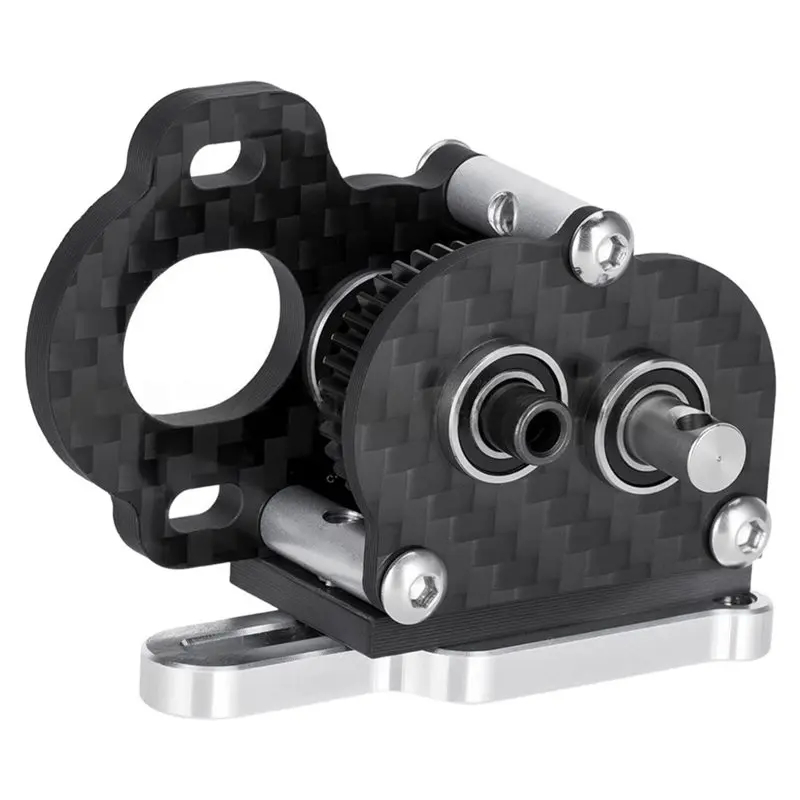 B05C-Ultralight Carbon Fiber Transmission Gearbox For 1/10NOD For 48P LCG Chassis Build Rig RC Crawler Car Upgrades Parts Left