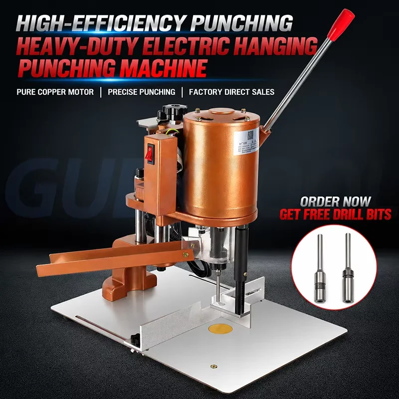 Desktop Punching Machine For Single Circular Holes Electric Hole Punch For Materials For Tags Cardboard Fabrics PVC Cardboard