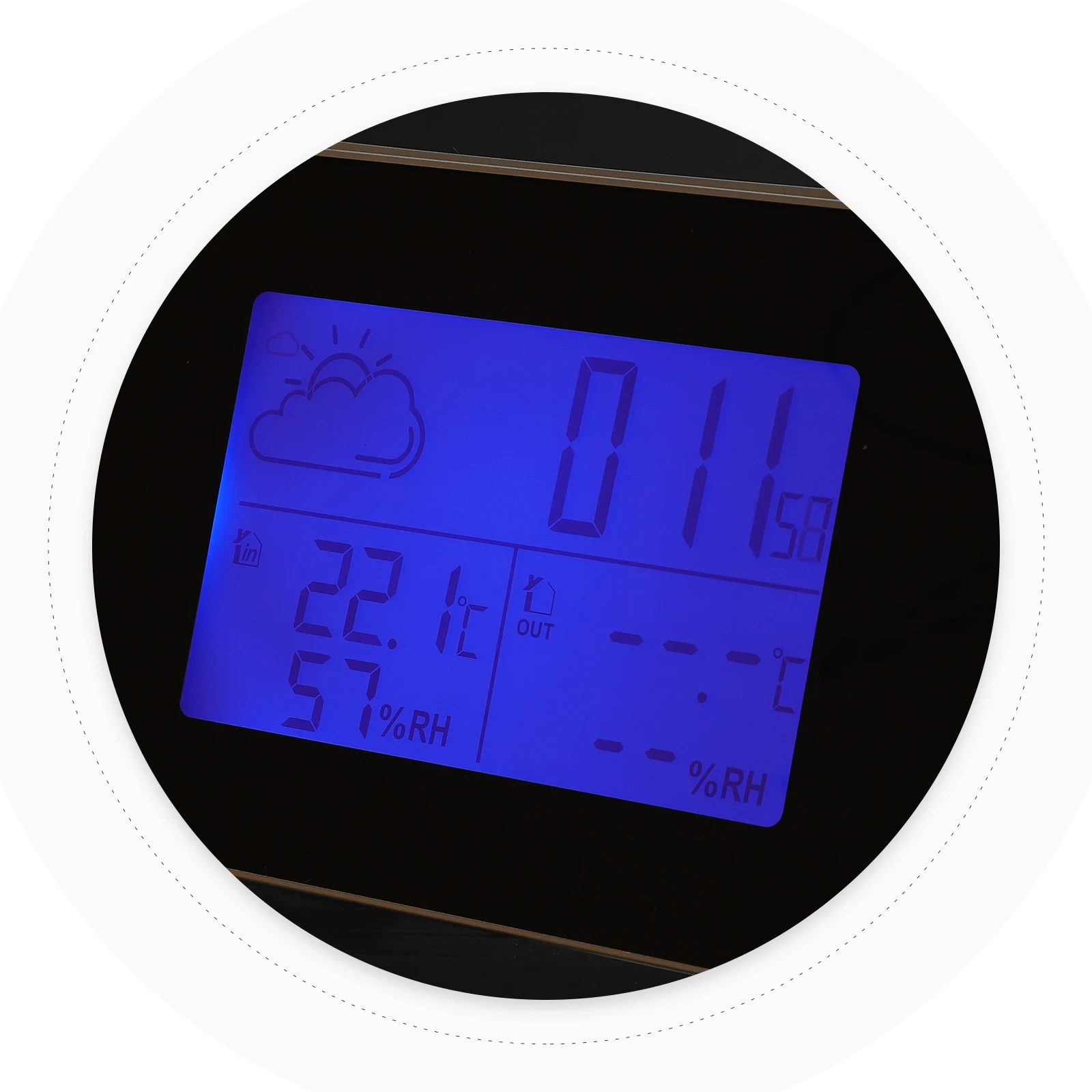 

Multi function Weather Clock Electronic Alarm Temperature Humidity Perpetual Calendar Snooze Moon Phase Barometric