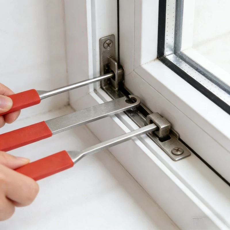 6PCS Top Rated Jammed Window Opening Tool Stainless Steel Unlocker for Internal External Casement Window Broken Lock Box Repair
