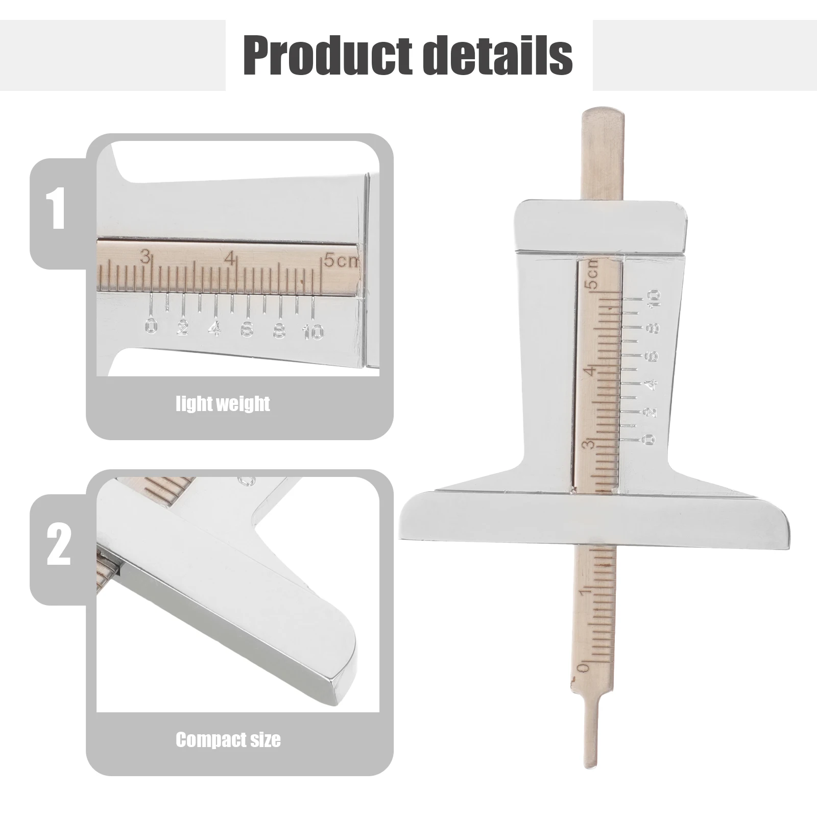 

Tire Depth Gauge Tread Measurer Tool Stainless Steel Portable Car Pressure Thread Tool for Tire Maintenance