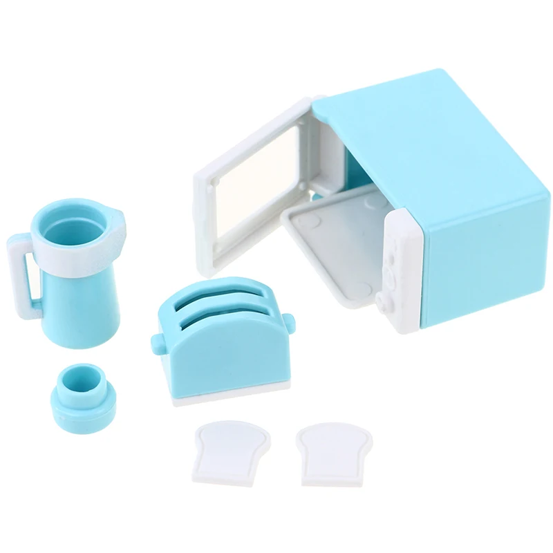 1:12 인형의 집 미니 전자레인지 빵 제조기 주전자 키트 주방 조리기구 장난감