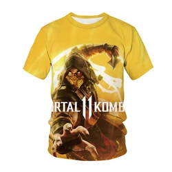Mortal Kombat 3D Print T-Shirt Fashion Fighting Game Streetwear Kids Sport Casual T Shirt Boy Girl Oversized Tees Tops Clothing