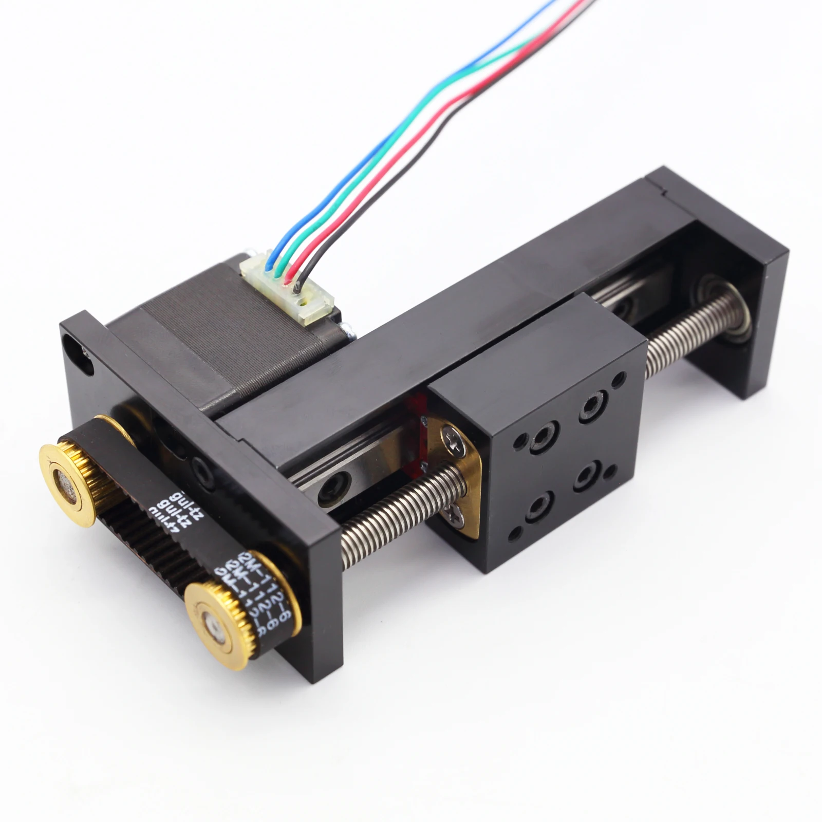 Miniature 28 stepper motor cross linear guide module electric reversing T6 type ball screw slide table worktable