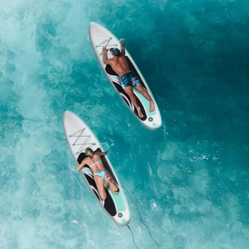 Adult Inflatable SUP Board Heavy-Duty Construction Eco-Friendly Portable 3 Fin System 1 Year