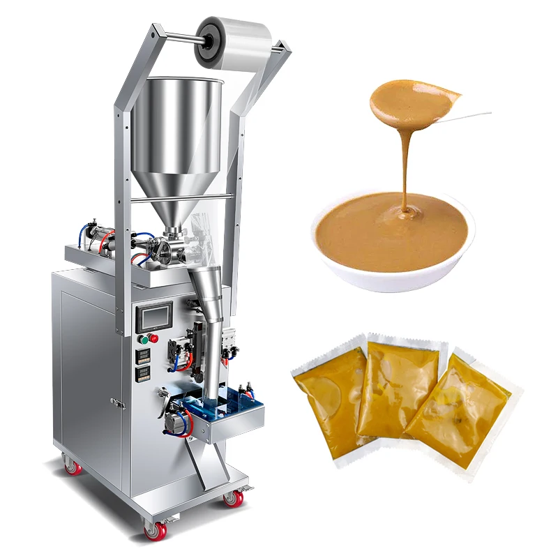 

High-Speed Honey Jam Paste Filling Machine Snap-Pack Sealing Wrapping Functions PLC Pump Motor Engine for Food Pouch Foil