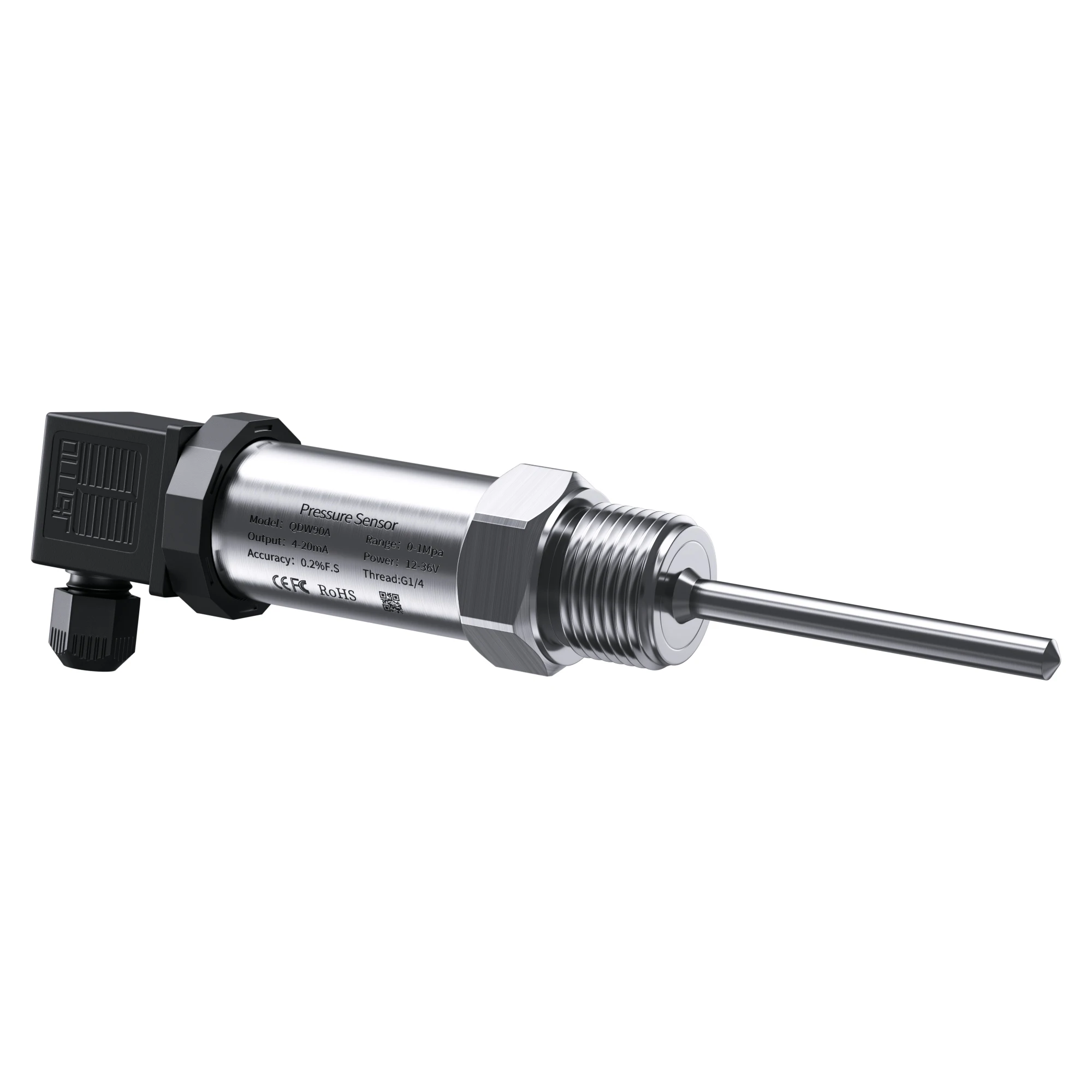 PT100 Temperature Sensor 6mm Probe Diameter -50-350C 4-20mA 0-10V M20*1.5 DC24V Temperature Transmitter