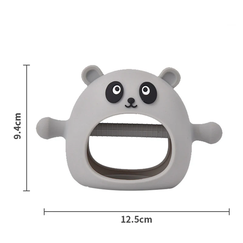 Baby Gloves Teether Silicone Cartoon Anti-eating Hand Molar Stick Massage Gums Bear Kids Anti-biting Toy Infants Chewing Tool