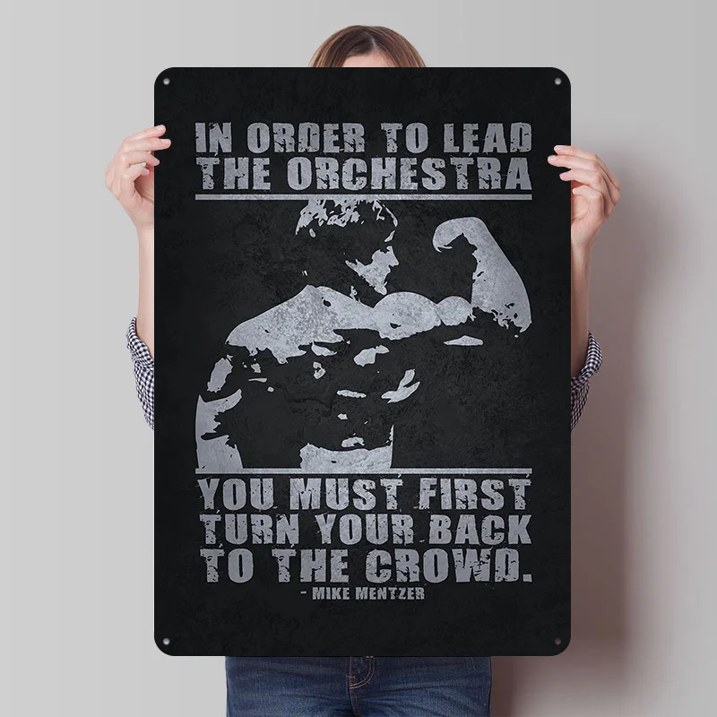 Old School Bodybuilding Metal Poster Bedroom Decoration Gaming Customizable Metal Tin Signs for Wall Art Decoration Man Cave