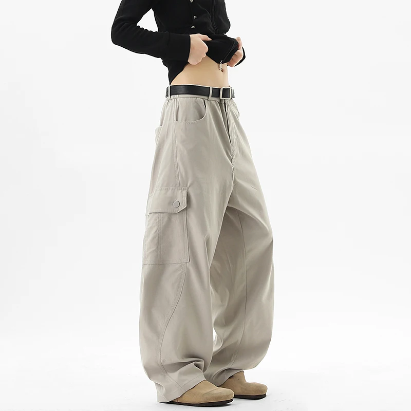 Рабочие брюки-карго, мужские свободные широкие брюки, модные повседневные брюки с несколькими карманами, осенне-весенний дизайн Sensation