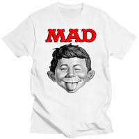 MAD Magazine Tee Cartoon Alfred E Newman 1970's Retro Funny Gift T Shirt New