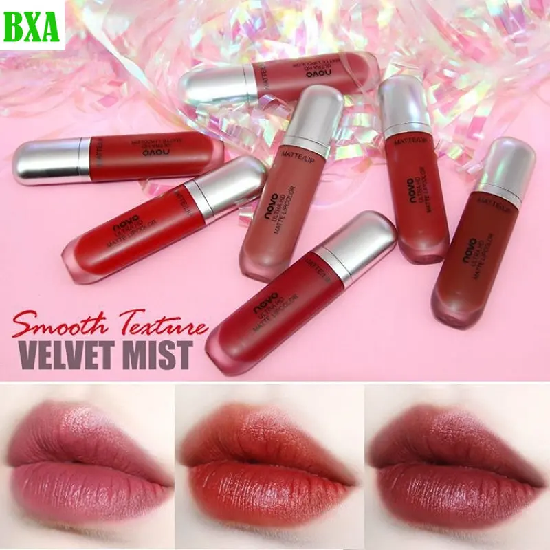 

Lip Gloss Matte Velvet Ice Cream Tint 8Colors Nude Makeup Lip Tattoo Waterproof Long Lasting Moisture Non-Fading Liquid Lipstick