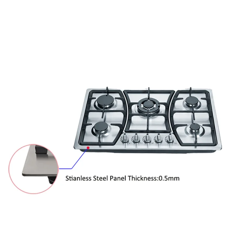 사바프 5구 스테인리스 가스레인지 (LPG/천연가스 버너)