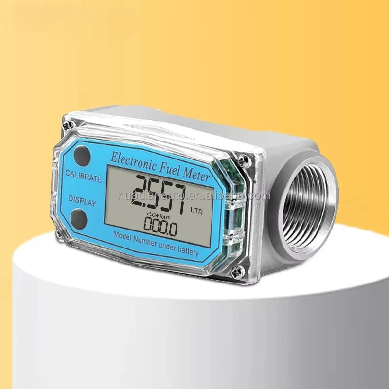 Oem DN15 304ss Small Turbine Water Flow Meters Sensor RS485 IP68 Pps Battery Micro Turbine Flow Meter for Liquid Fuel diesel Oil